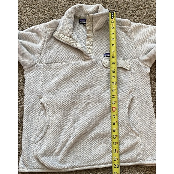 Patagonia Womens Snap T Fleece Fuzzy Pullover Solid White/Cream Size‎ Medium - Picture 7 of 7